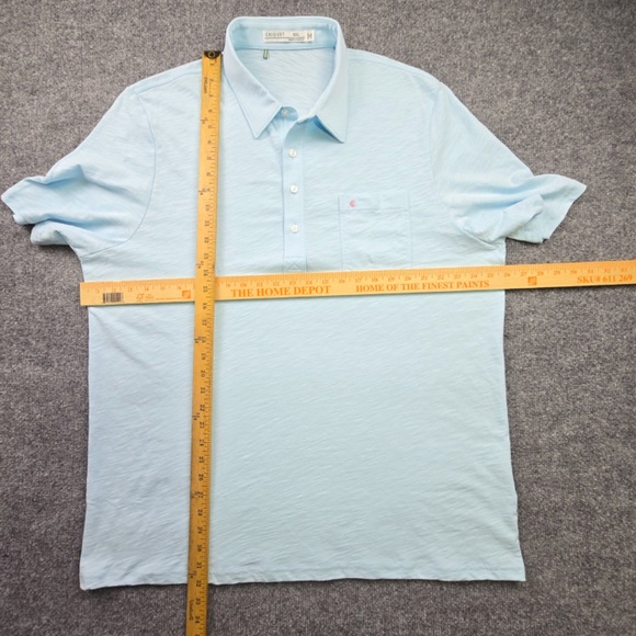 CRIQUET- Mens XXL Light Blue Short Sleeve Upland Cotton Polo Shirt - Picture 6 of 6